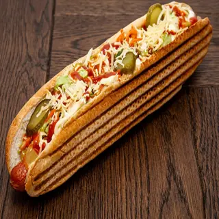 Хот-дог з мисливською ковбаскою