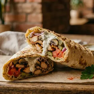 Шаурма Грибна з куркою (без капусти)