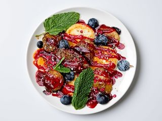 Сирники з карамелізованим бананом