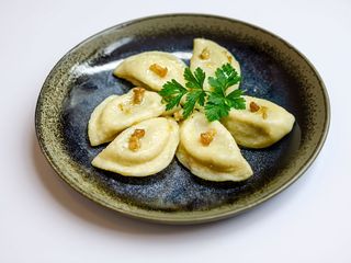 Вареники з м'ясом та сметаною (250г)