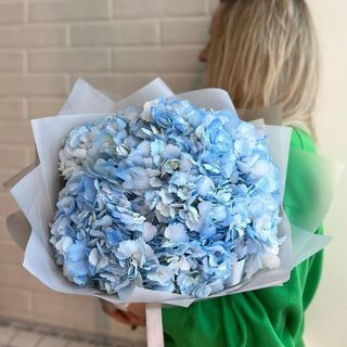 Букет із 3 блакитних гортензій