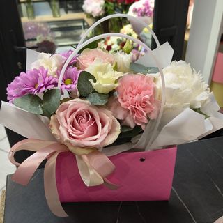 Квіти в кошику "Малинова"