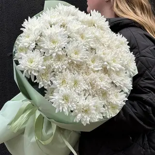 Букет із 11 Хризантем Балтика біла