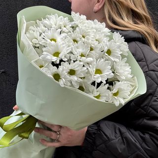 Букет із 5 Хризантем Чік біла