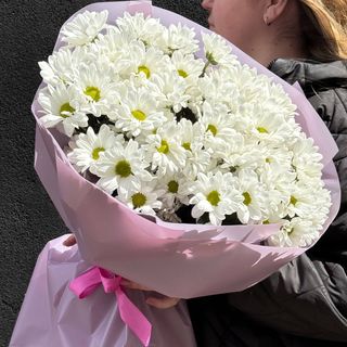 Букет із 9 Хризантем Чік біла