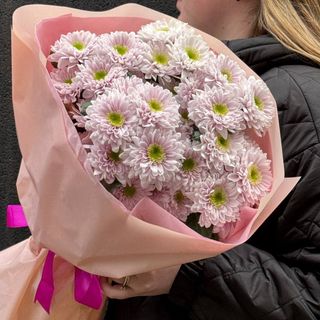 Букет із 5 Хризантем Рожевих