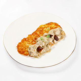 Деруни з  соусом з білих грибів (200/100г)