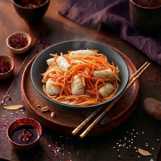 Салат кальмари по-корейські