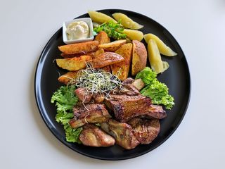 Картопля по селянськи з ребрами(400г)