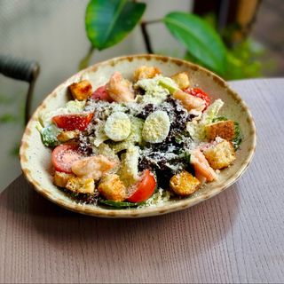 Салат цезар з креветкою