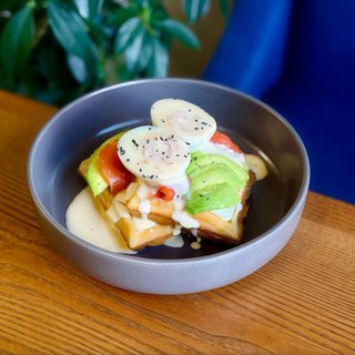 Вафлі з сьомгою