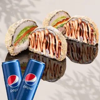 Комбо Бургер роли + Pepsi 0,33 2 шт