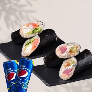 Комбо Суші Шаурма + Pepsi 0,33 2 шт