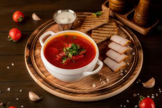 Український борщ з яловичиною та грінками 300г