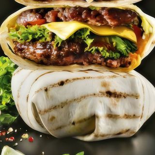 Бургер в лаваші з курячим стейком