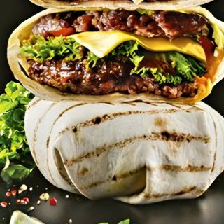 Бургер в лаваші зі свининою