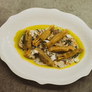 Конфеті з м'ясом та грибним жульєном