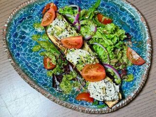 Печений Баклажан з тофу