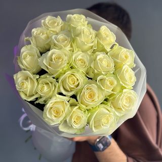 Біла троянда 21 шт