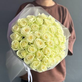 Біла троянда 39 шт