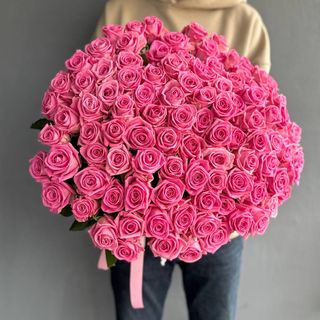 Букет із 75 рожевих троянд