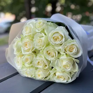Біла троянда 15 шт