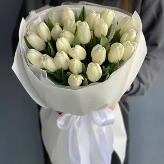 Тюльпани 25 шт білі