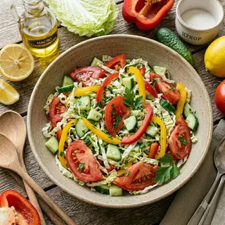 Салат з пекінською капустою та овочами