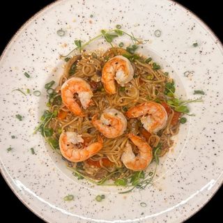 Локшина Тонкацу з креветками