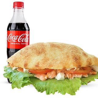 IQ Піта з лососем + Кока-Кола