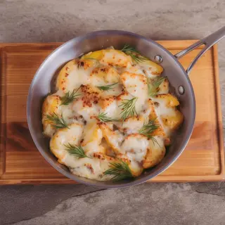Картопля у вершковому соусі з грибами (350г)