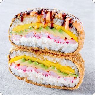 Суші-бургер з креветкою