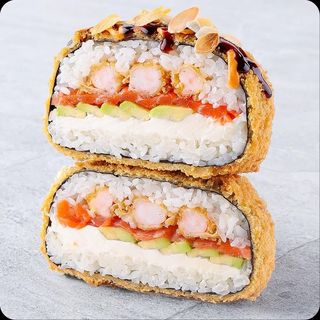 Суші бургер лосось-креветка