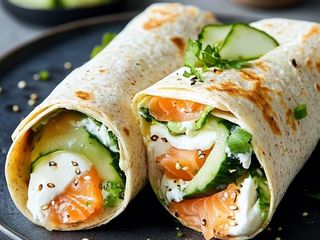 Шаурма з лососем та авокадо