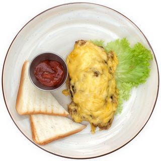 Куряча відбивна з грибами (225/30г)