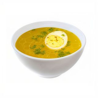 Бульйон з курочкою, з яйцем та зеленню (300мл)