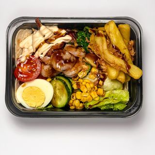 Шава боул з куркою та креветками