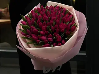 Букет №4 101 шт тюльпан pink ardour