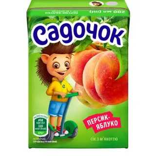 Садочок Персик - Яблуко (0,2л)