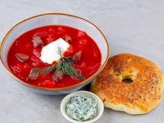 Борщ с телятиной  400/30/110/25 г