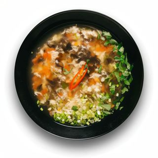 Китайський суп з яйцем та тофу