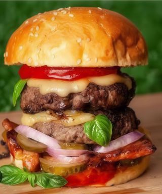 Подвійний яловичий шефбургер (500г)