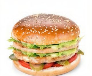 Подвійний курячий шефбургер (520г)