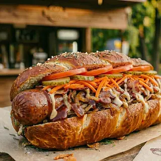 Хот-дог з маринованими овочами (270г)