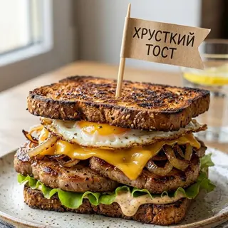 Сендвіч зі свининою та яєшнею (190г)