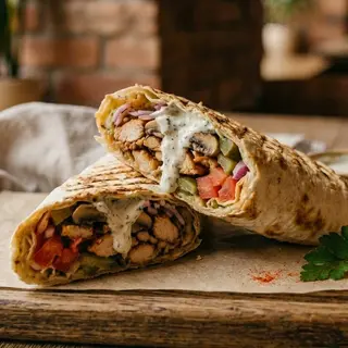 Шаурма Грибна з куркою (без капусти)