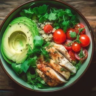 Боул з кіноа, авокадо та курячою грудкою