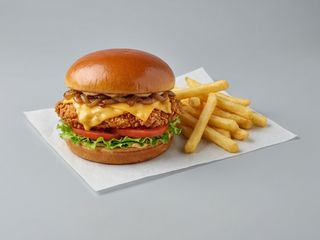 Бургер з хрусткою куркою 350 г.