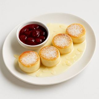 Сирнички з вишнею