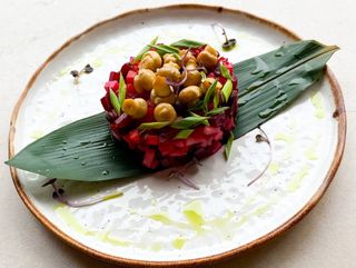 Вінегрет з маринованими шампіньйонами